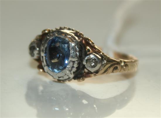 Sapphire & diamond dress ring